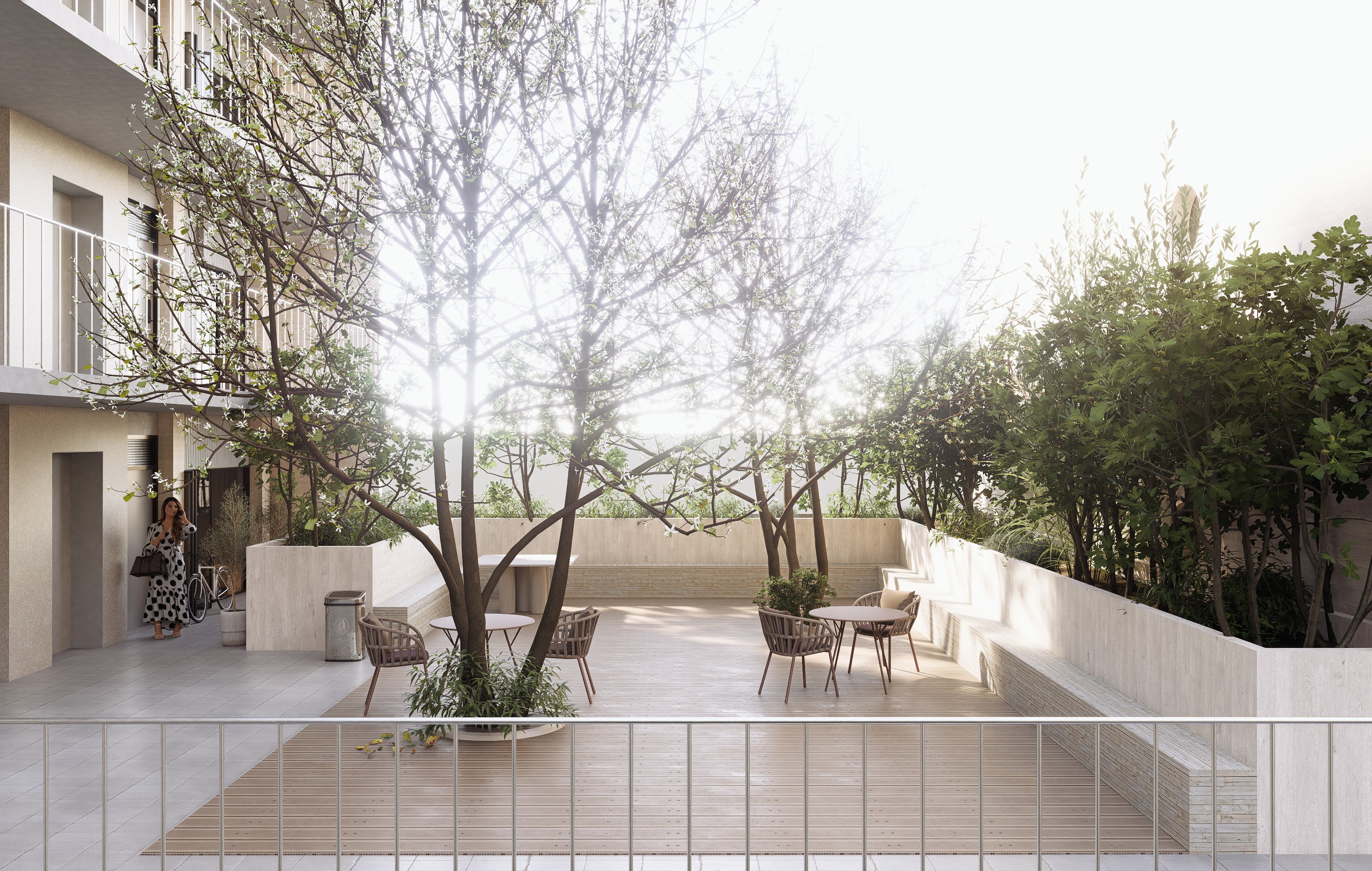 α - Cluster Living Render, Community Garden